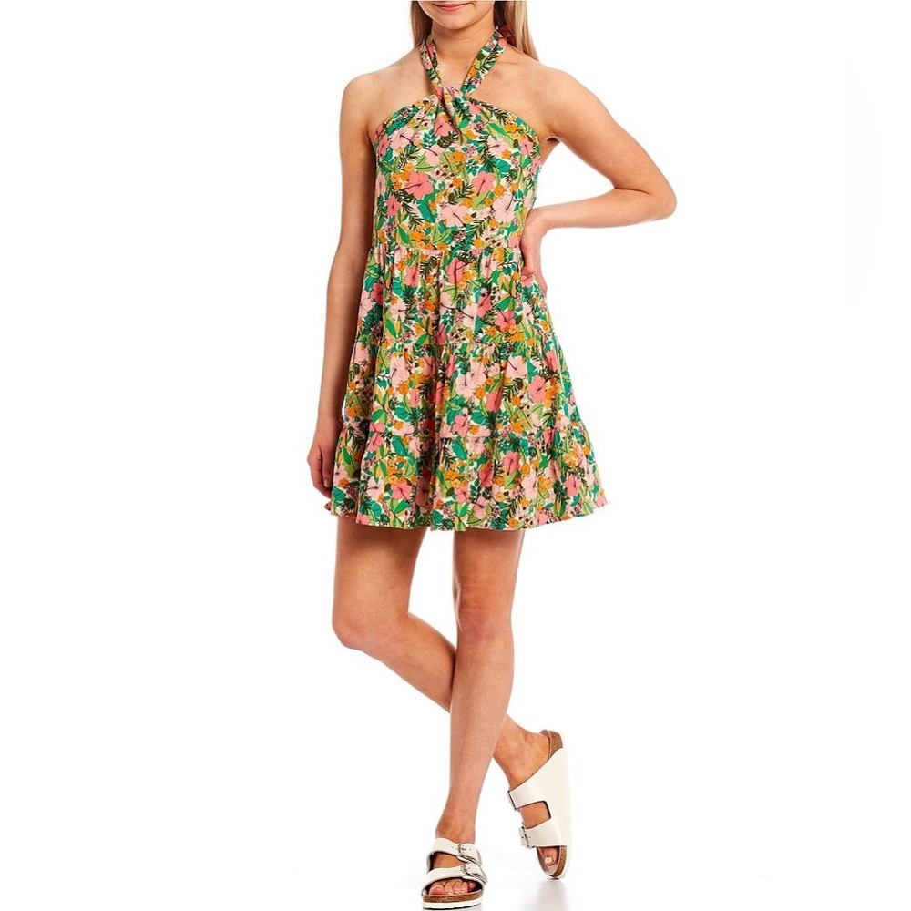Copper Key Floral Printed
Tiered Halter Dress | Dillard's size Large - Picture 5 of 13